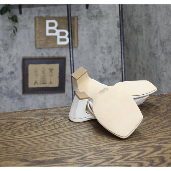 NWT Steve Madden Women's Ninna Blade Heel Thong Sandals NINN02S1 White 7.5M - Picture 10 of 12